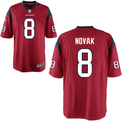 Men's Houston Texans #8 Nick Novak Red Game Jersey