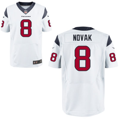 Men's Houston Texans #8 Nick Novak White Elite Jersey