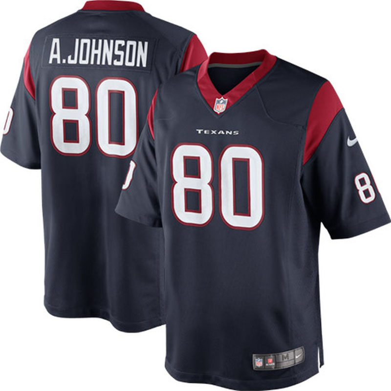 Houston Texans #80 Andre Johnson Navy Blue Limited Jersey