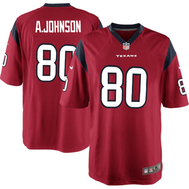 Houston Texans #80 Andre Johnson Red Game Jersey