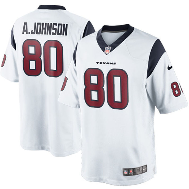 Houston Texans #80 Andre Johnson White Limited Jersey