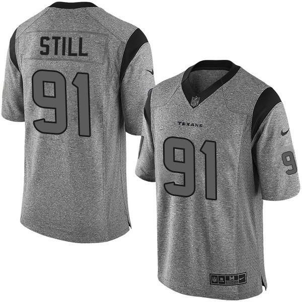 Houston Texans #91 Devon Still Gridiron Gray Limited Jersey