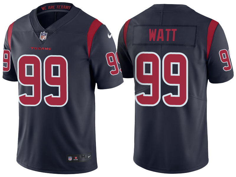 Houston Texans #99 J.J. Watt Navy Color Rush Limited Jersey