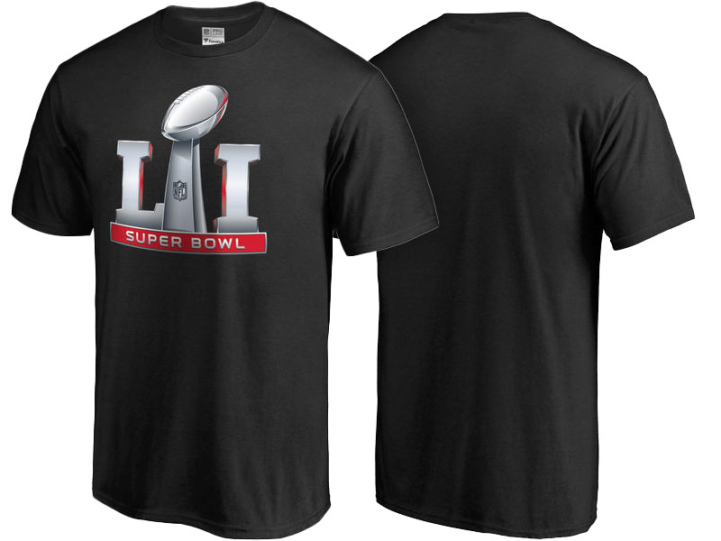 Super Bowl LI Houston Texans Black Primary Logo T-Shirt