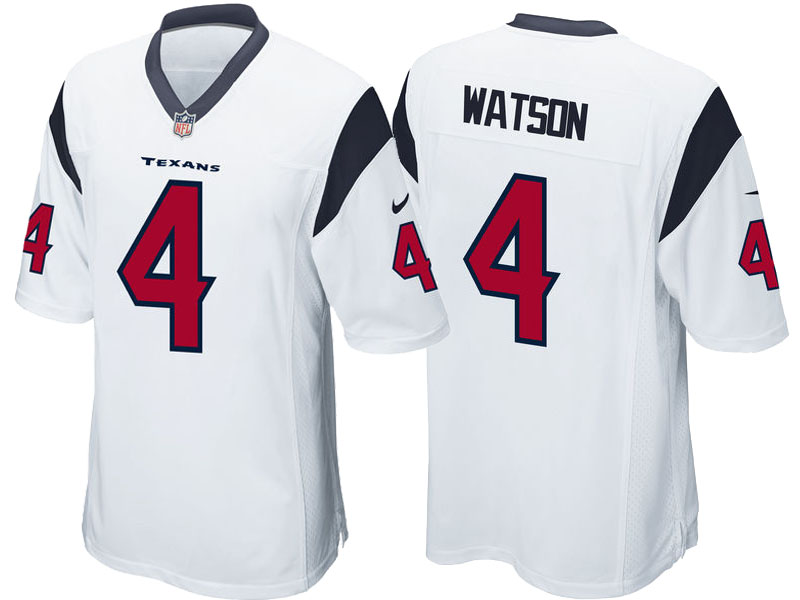 Houston Texans Deshaun Watson White 2017 Draft Pick Game Jersey