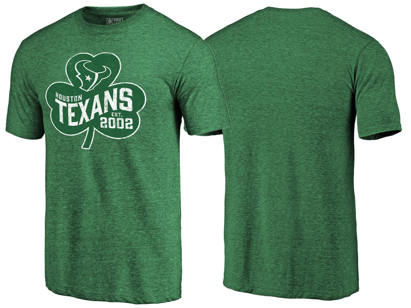 Houston Texans Kelly Green Paddy's Pride St. Patrick's Day T-Shirt