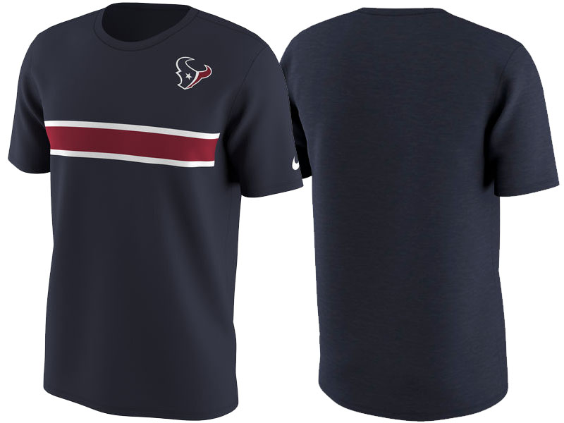 Houston Texans Navy Color Rush Stripe T-Shirt