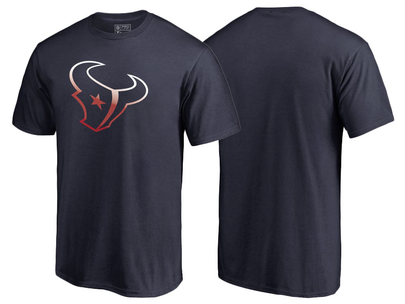 Houston Texans Navy Gradient Logo T-Shirt