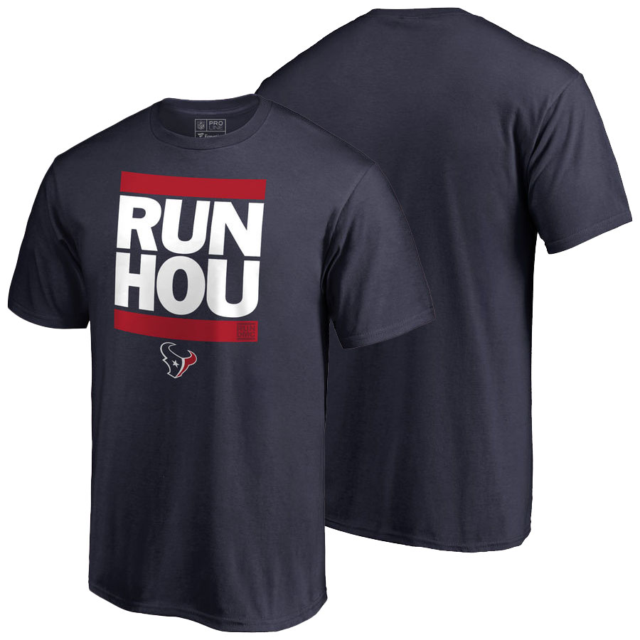 Houston Texans Navy Pro Line RUN-CTY T-Shirt