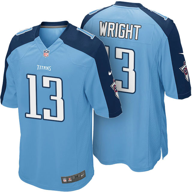 Tennessee Titans #13 Kendall Wright Blue Color Rush Limited Jersey