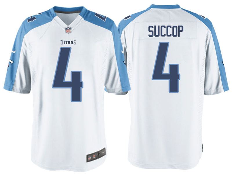 Tennessee Titans #4 Ryan Succop White Game Jersey