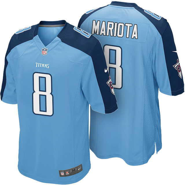 Tennessee Titans #8 Marcus Mariota Blue Color Rush Limited Jersey