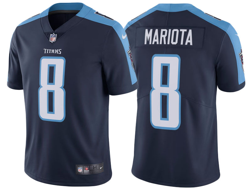 2017 Tennessee Titans #8 Marcus Mariota Navy Vapor Untouchable Limited Jersey