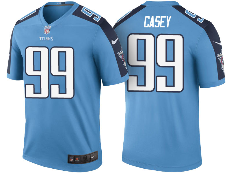 Tennessee Titans #99 Jurrell Casey Light Blue Color Rush Legend Jersey