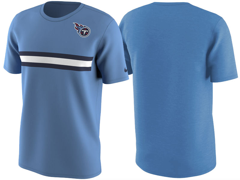 Tennessee Titans Light Blue Color Rush Stripe T-Shirt