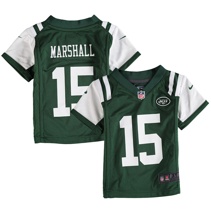 Toddler New York Jets #15 Brandon Marshall Green Game Jersey