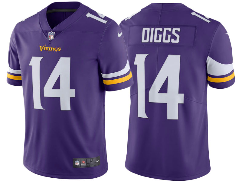 2017 Minnesota Vikings #14 Stefon Diggs Purple Vapor Untouchable Limited Jersey