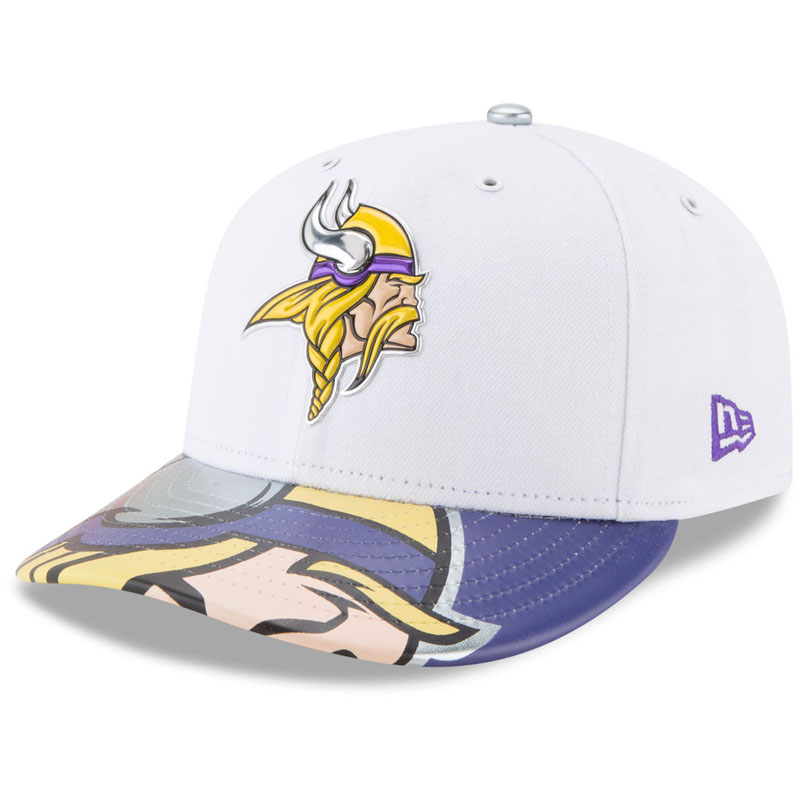 Minnesota Vikings White 2017 NFL Draft Official On Stage Low Profile 59FIFTY Fitted Hat