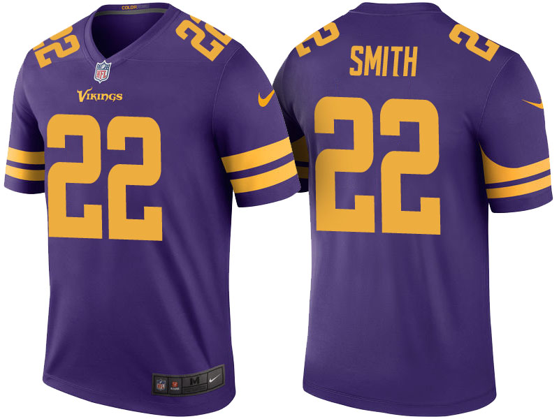 Minnesota Vikings #22 Harrison Smith Purple Color Rush Legend Jersey