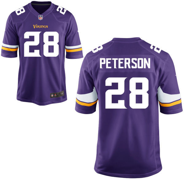 Minnesota Vikings #28 Adrian Peterson Purple Game Jersey