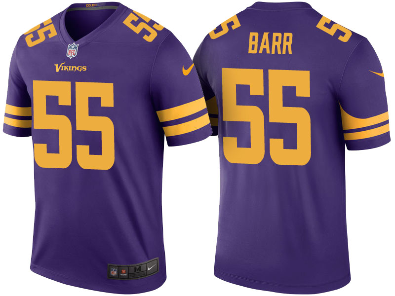 Minnesota Vikings #55 Anthony Barr Purple Color Rush Legend Jersey