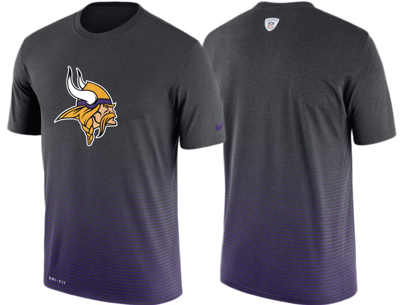 Minnesota Vikings Anthracite New Day Enhanced Performance T-Shirt