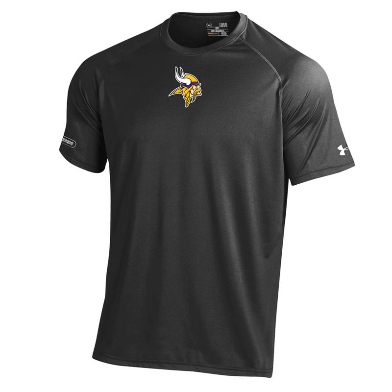 Minnesota Vikings Black Under Armour NFL Combine Authentic Core Tech T-Shirt