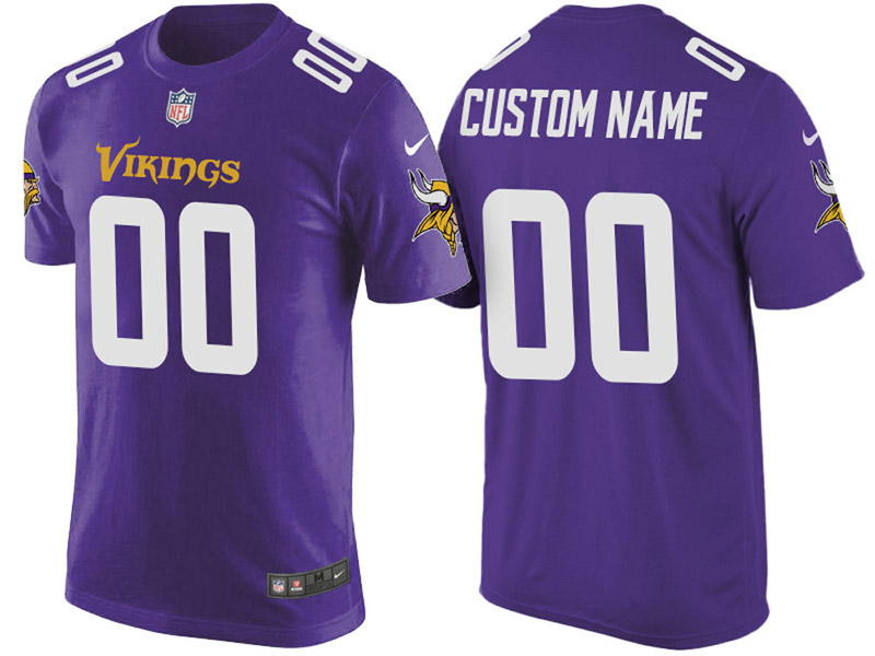 Minnesota Vikings Custom Purple Name & Number T-Shirt