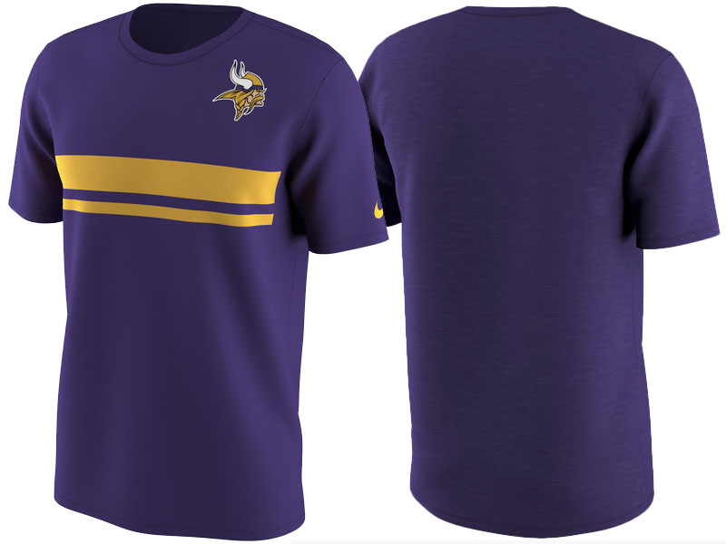 Minnesota Vikings Purple Color Rush Stripe T-Shirt