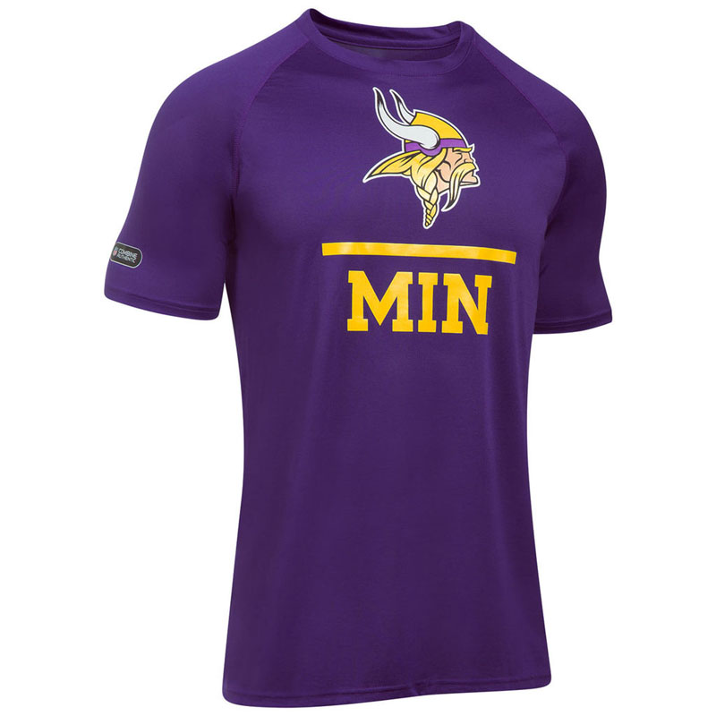 Minnesota Vikings Purple Under Armour Combine Authentic Lockup Tech T-Shirt