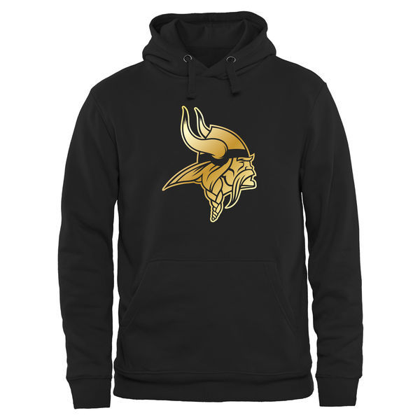 Minnesota Vikings Black Gold Collection Pullover Performance Hoodie