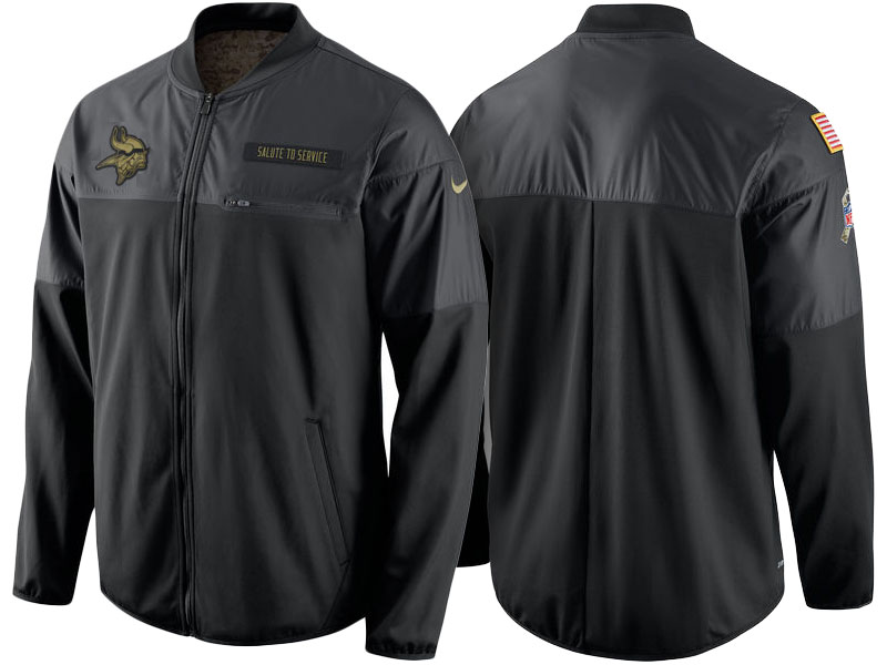 Minnesota Vikings Anthracite 2016 Salute to Service Hybrid Performance Jacket