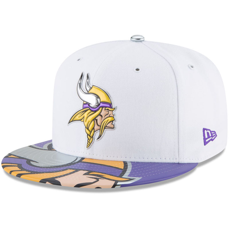 Minnesota Vikings White 2017 NFL Draft Official On Stage 59FIFTY Fitted Hat