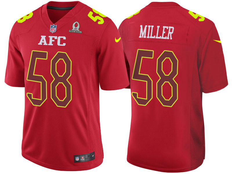 2017 Pro Bowl AFC Von Miller Red Game Jersey