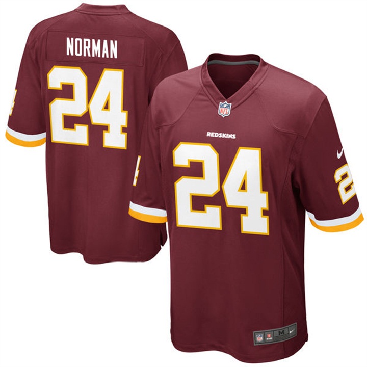 Washington Redskins #24 Josh Norman Burgundy Home Game Jersey