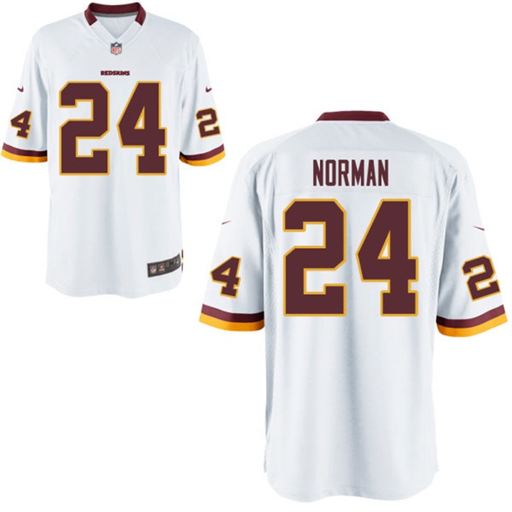 Washington Redskins #24 Josh Norman White Game Jersey