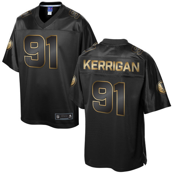 Washington Redskins #91 Ryan Kerrigan Super Bowl 50 Black Gold Collection Jersey