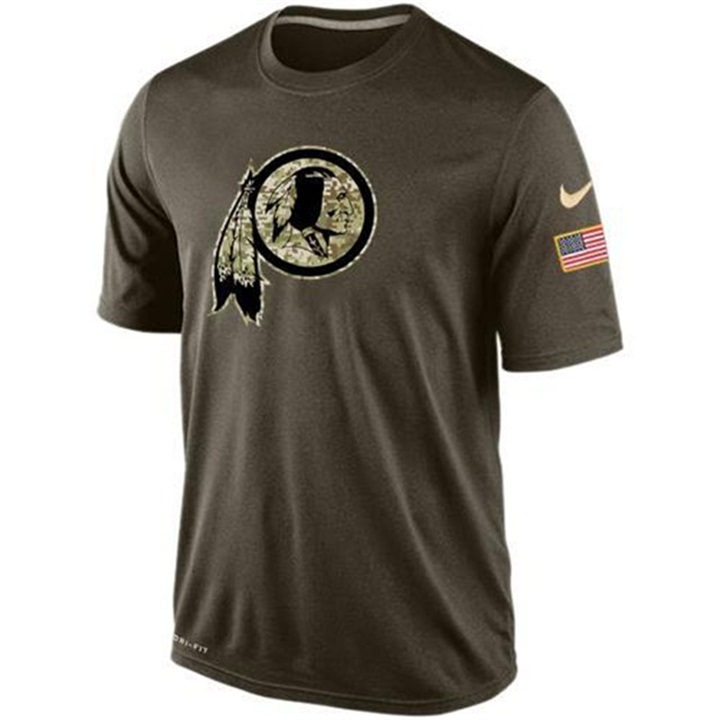 Washington Redskins Green Camo Salute To Service Team T-Shirt