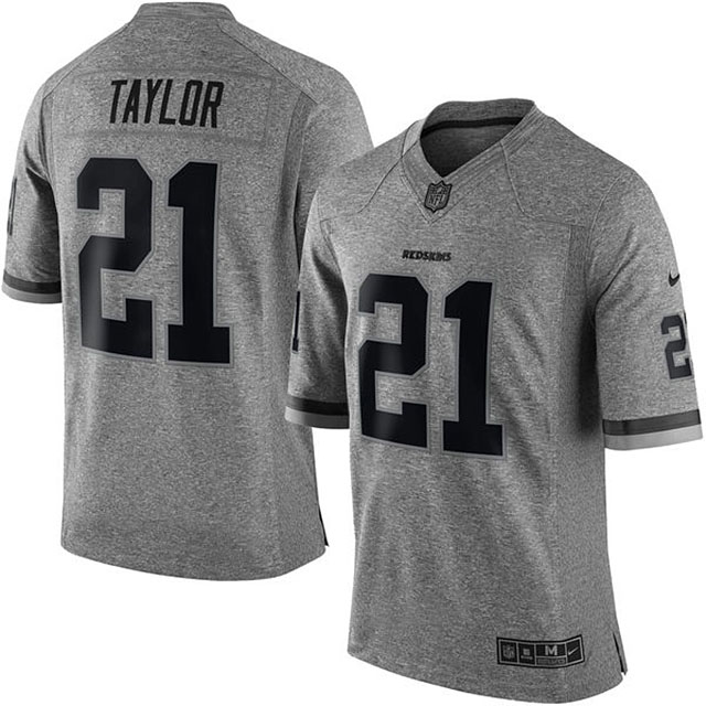 Men's Washington Redskins #21 Sean Taylor Gridiron Gray Limited Jersey