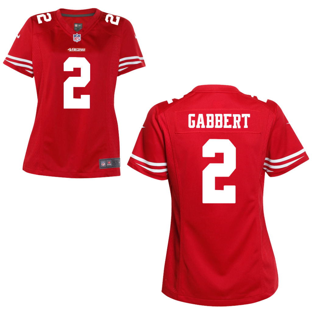 Women's San Francisco 49ers #2 Blaine Gabbert Scarlet Game Jersey