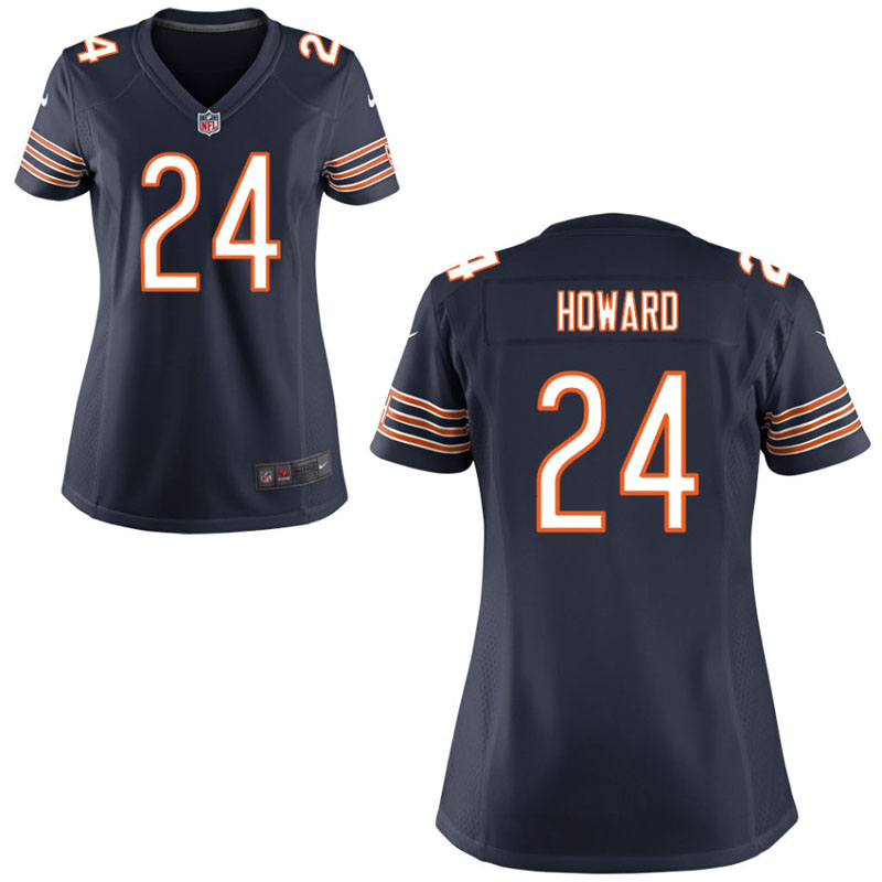 Women's Chicago Bears #24 Jordan Howard Navy Game Jersey