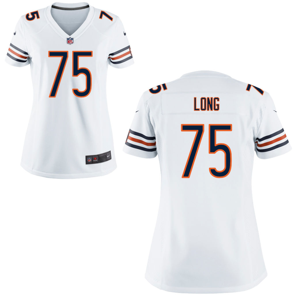 Women's Chicago Bears #75 Kyle Long White Game Jersey