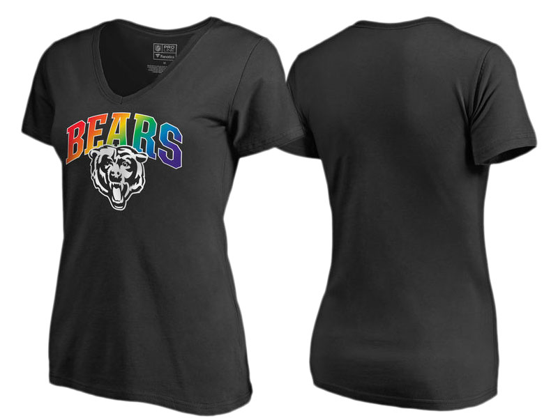 Chicago Bears Black Pro Line by Fanatics Branded Pride T-Shirt