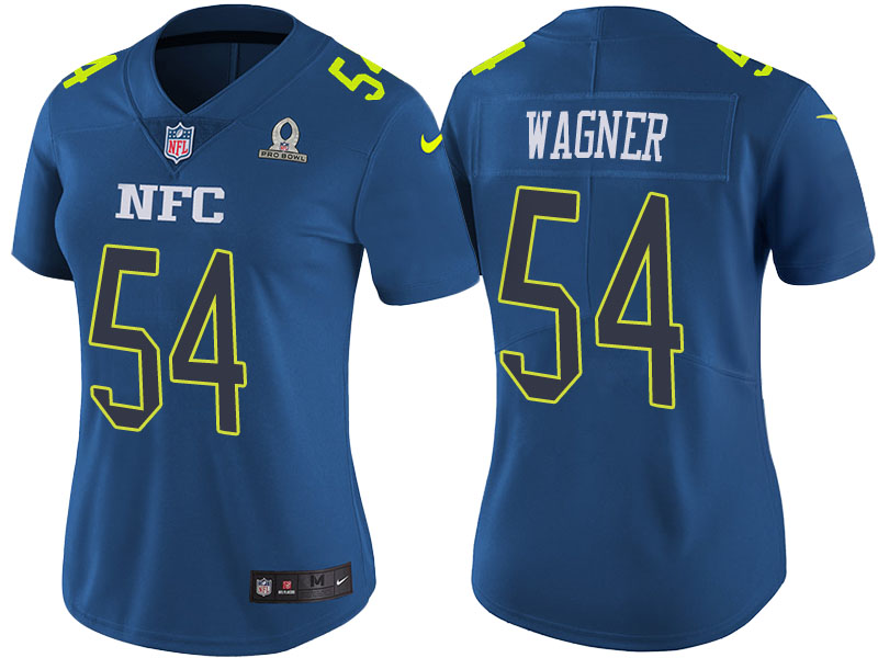 Women's NFC 2017 Pro Bowl Seattle Seahawks #54 Bobby Wagner Blue Game Jersey