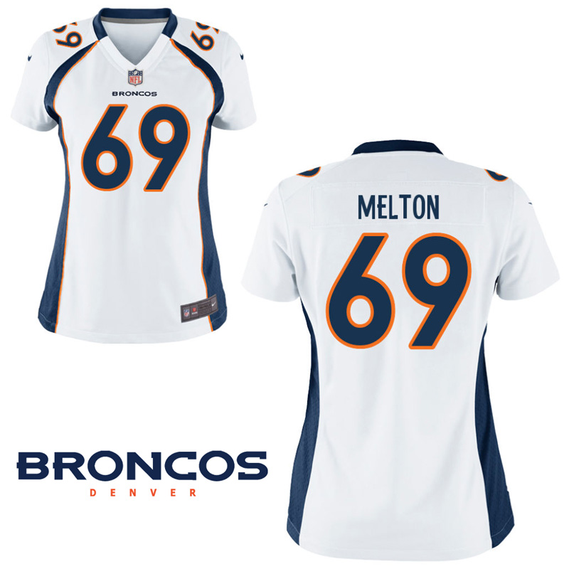 Women's Denver Broncos #69 Henry Melton White Game Jersey