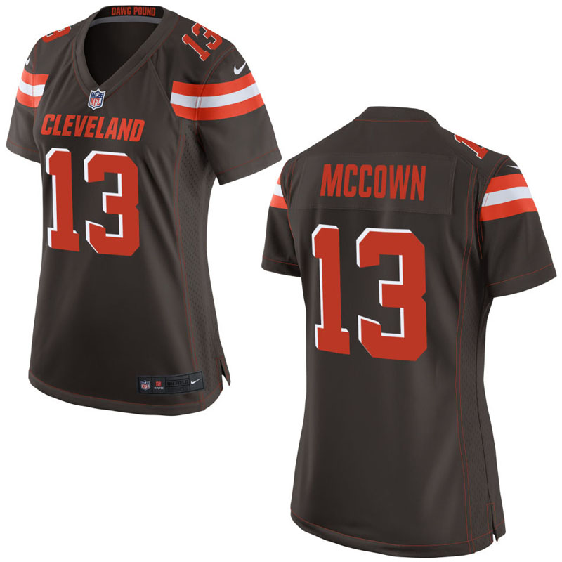 Women's Cleveland Browns #13 Josh McCown Brown Game Jersey