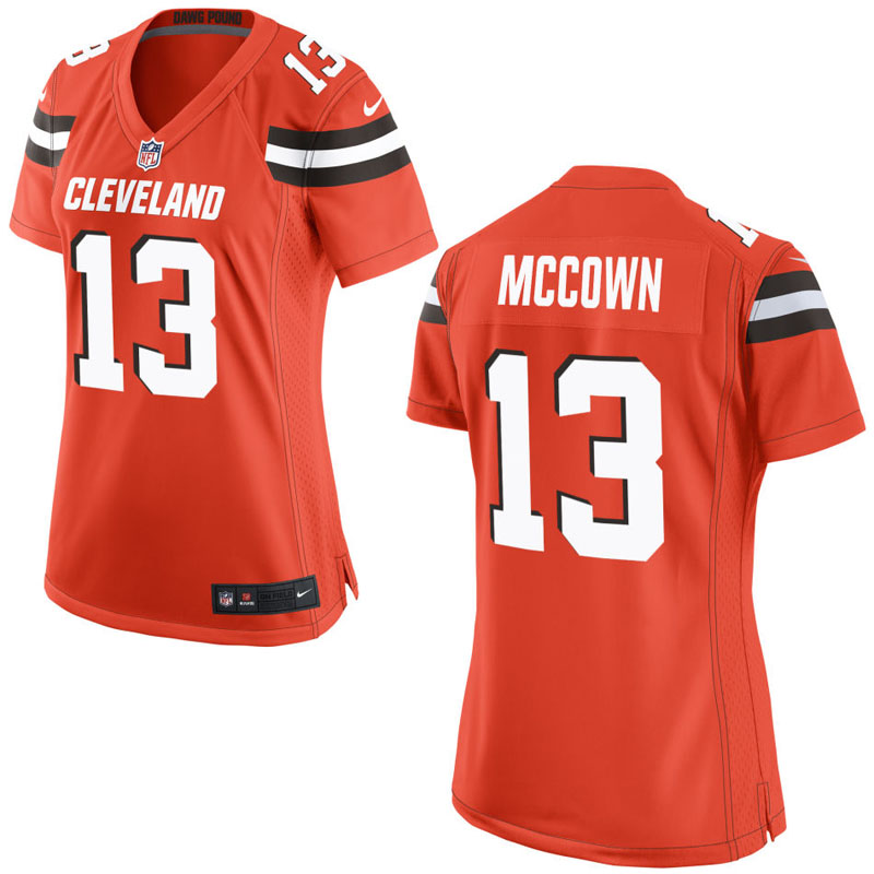 Women's Cleveland Browns #13 Josh McCown Orange Game Jersey