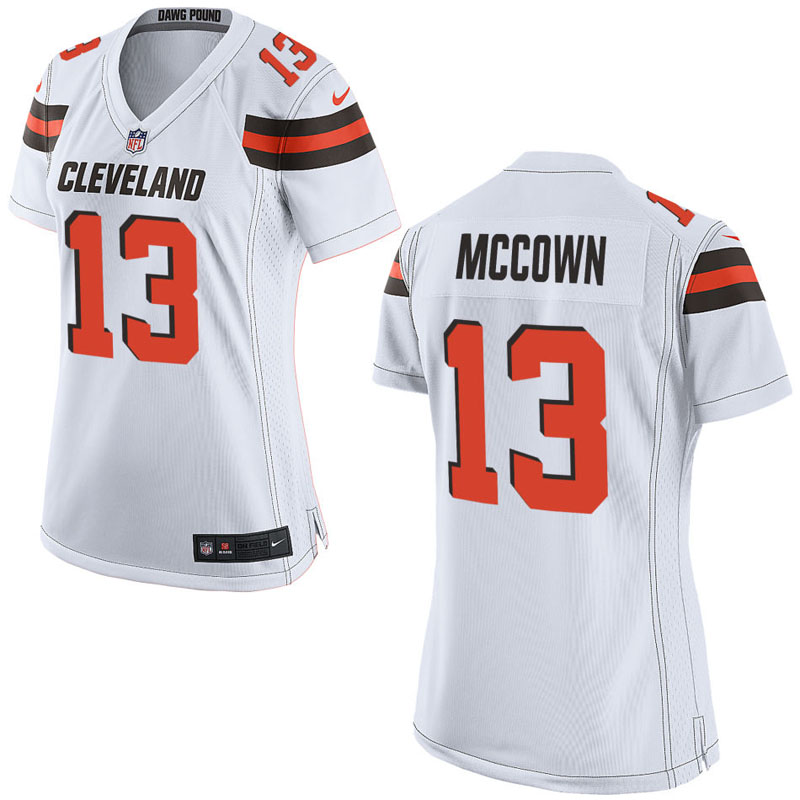 Women's Cleveland Browns #13 Josh McCown White Game Jersey