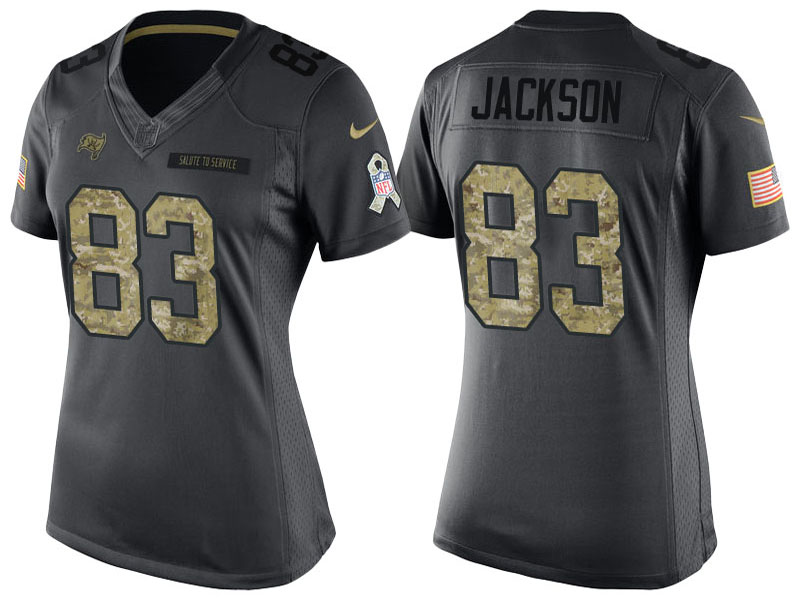 Women's Tampa Bay Buccaneers #83 Vincent Jackson Anthracite 2016 Salute to Service Limited Jersey