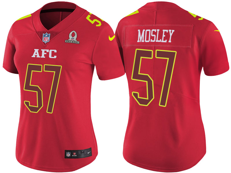 Women's AFC 2017 Pro Bowl Baltimore Ravens #57 C.J. Mosley Red Game Jersey